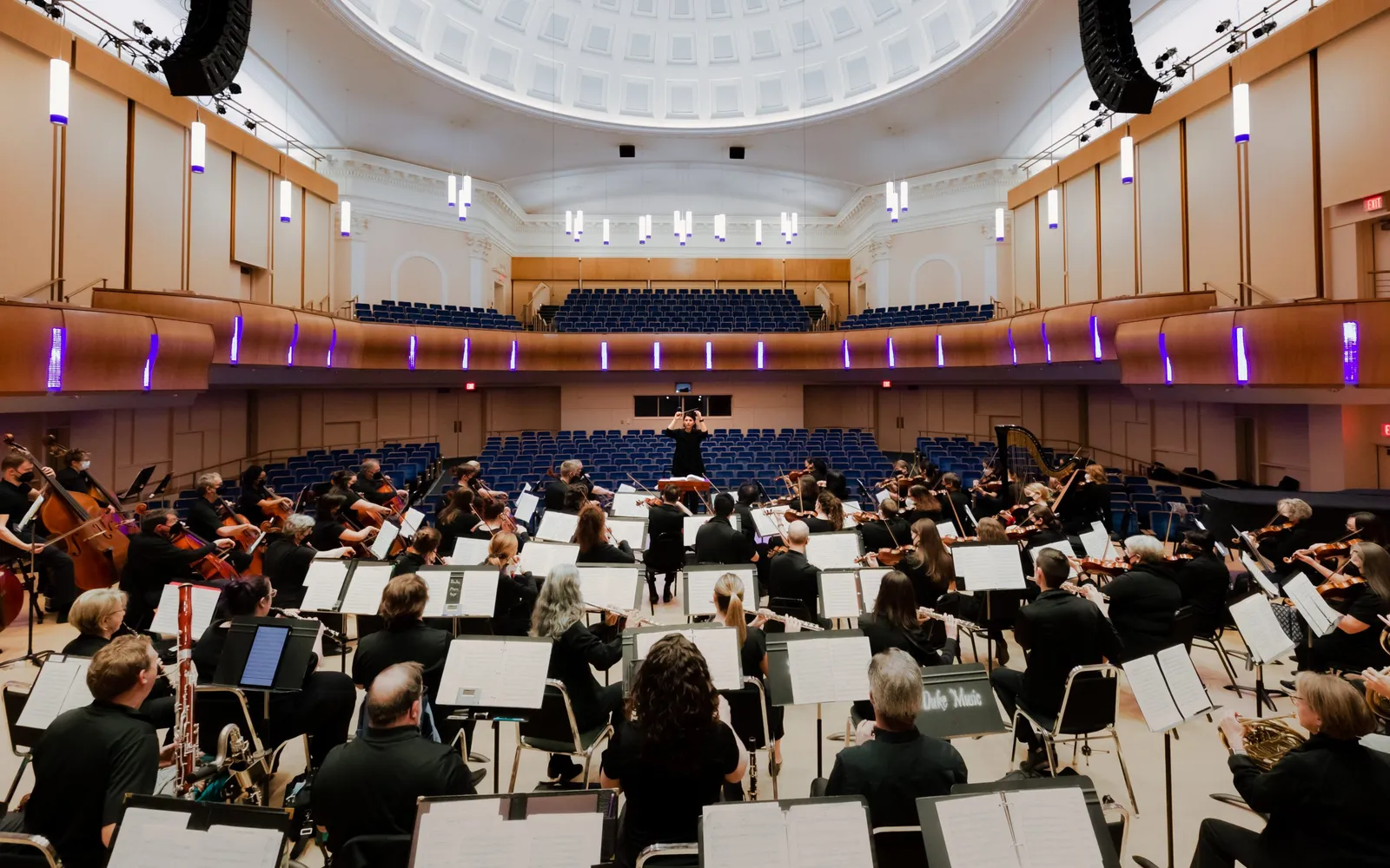 The interior of Baldwin Auditorium, Duke University East Campus